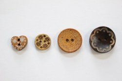 画像1: ボタン4種／木製またはコルク