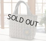 完成品（見本品）ロゼットモチーフ付きバッグ／1点限り