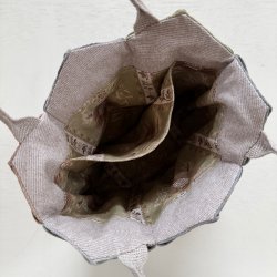 画像4: 折り紙キルト／ヘキサゴンフラワーのミニバッグ（商品番号：5-93）*持ち手・マグネホックは別売