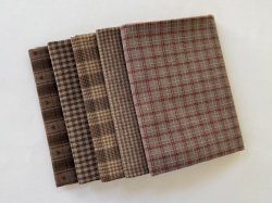 画像1: カットクロス5枚セット（25-9-16）ブラウン