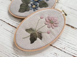 画像2: だ円の花フレーム／シュウメイギク（商品番号：5-104）